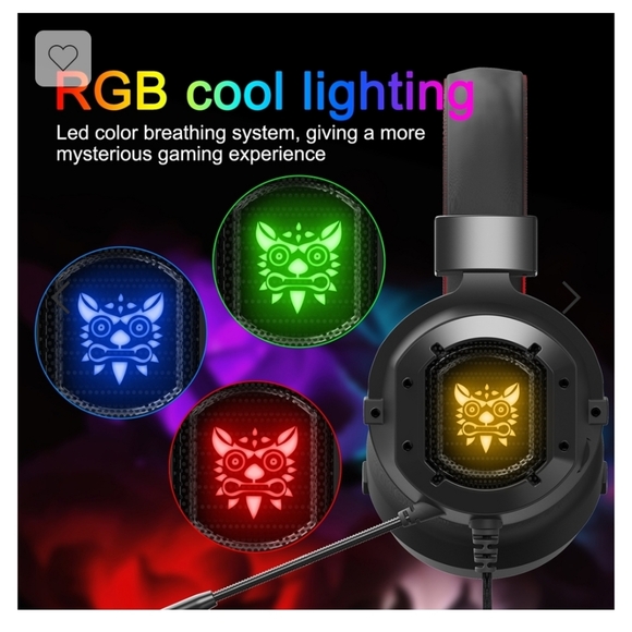 🎧Onikuma k3 gaming headset with color changing lights. Nwot🚦 - Picture 5 of 6